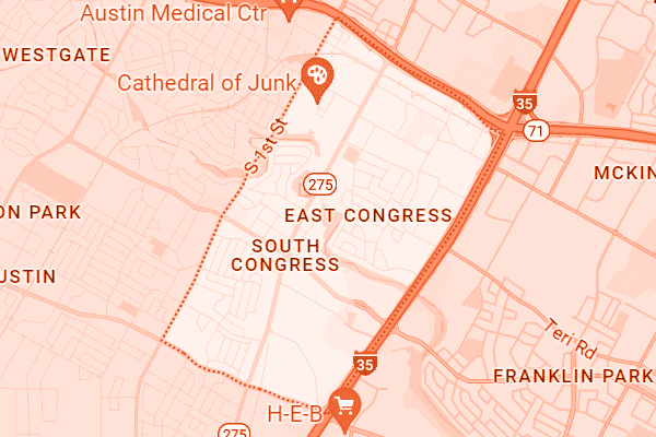 Map showing South Congress