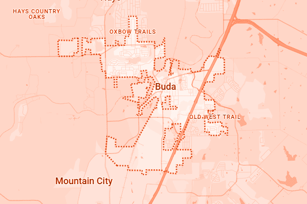 Map showing Buda