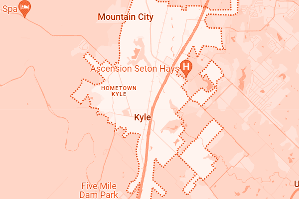 Map showing Kyle